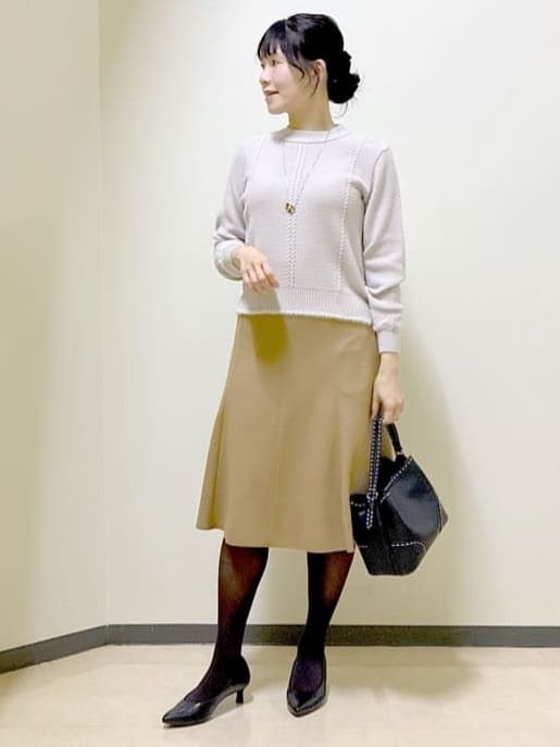  beni_gingerさんの「Reflect｜【ほんのりラメ感◎】ケーブル柄ニット」を使ったコーディネート