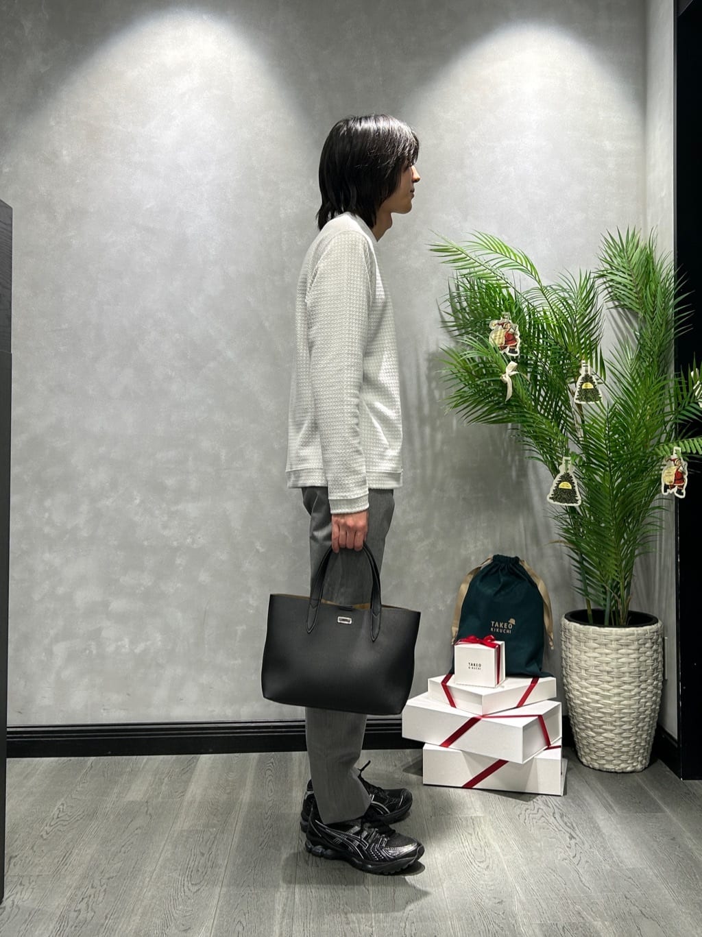 ruiさんの「TAKEO KIKUCHI｜千鳥柄 ストレッチ プルオーバー」を使ったコーディネート