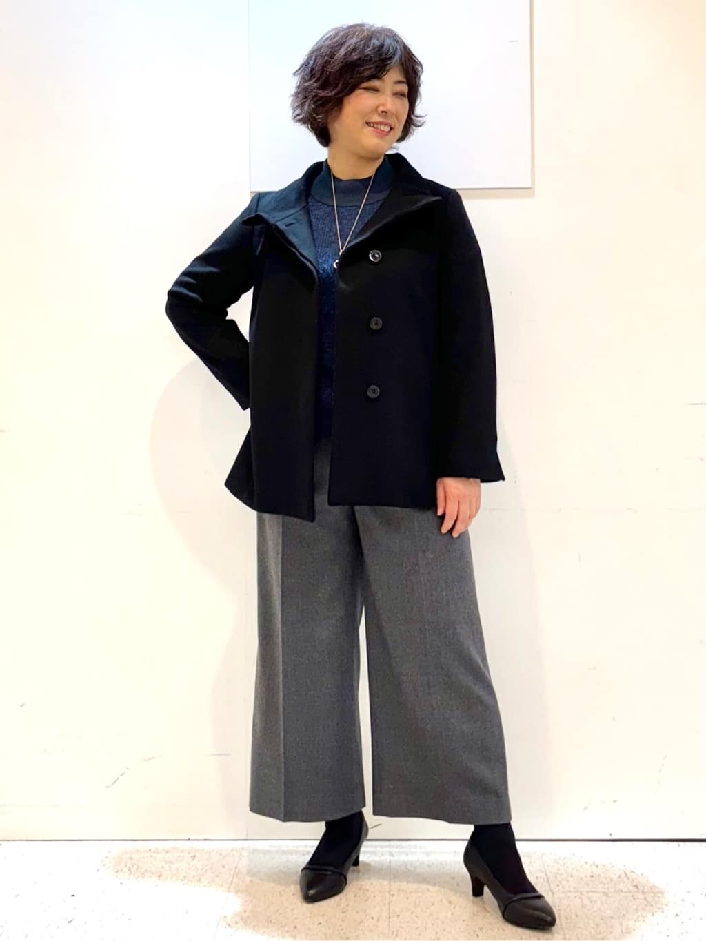 ヤスコさんの「Reflect｜アーガイル柄ハイネックニット」を使ったコーディネート