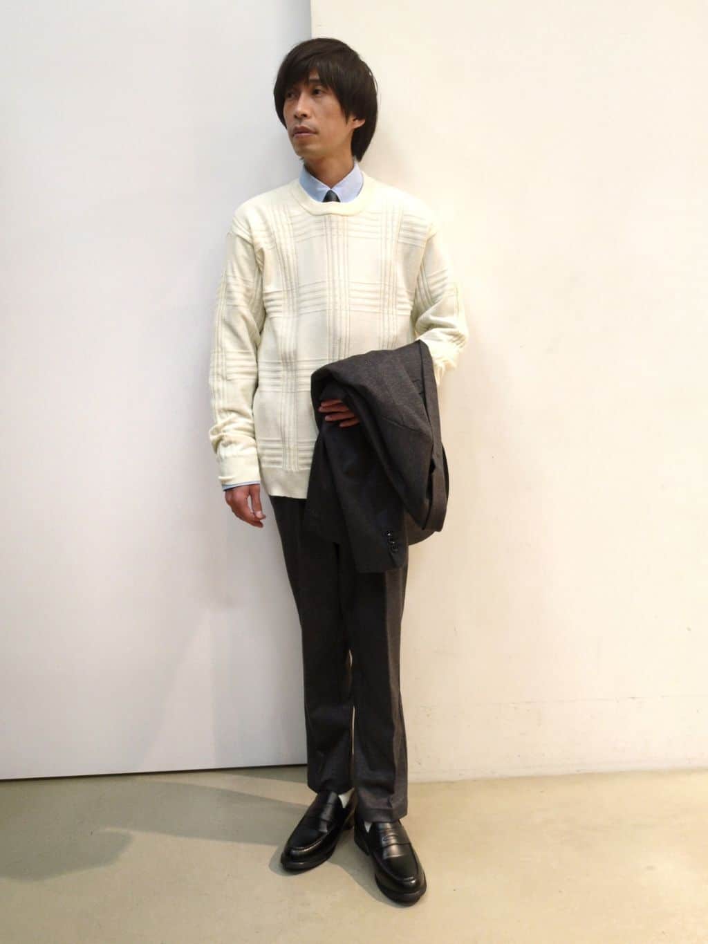 takeさんの「THE SHOP TK｜【動きやすい、快適ビジネスジャケット】TRジャージ ジャケット　セットアップ可/洗濯機OK/ストレッ」を使ったコーディネート