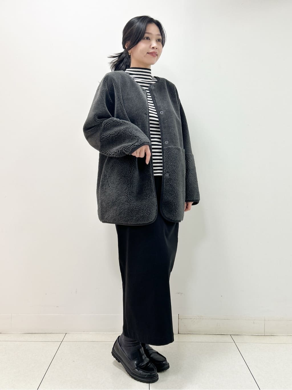Kaiさんの「Dessin｜【2WAY】フェイクムートンコート」を使ったコーディネート