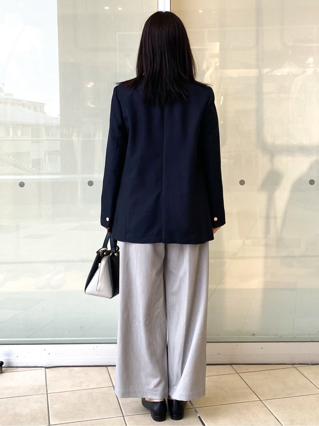 Jeanさんの「OPAQUE.CLIP｜金ボタンダブルブレストテーラードジャケット／セットアップ対応【洗える】」を使ったコーディネート