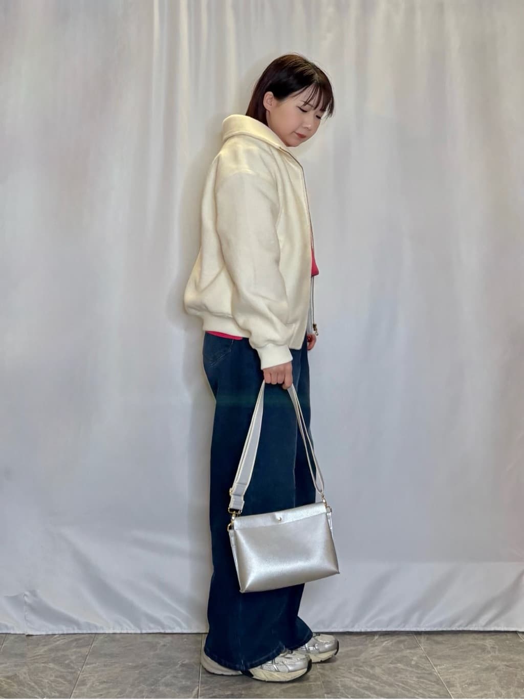 ネリさんの「SHOO･LA･RUE｜【S-LL】軽くてふんわりあたたかい スライバージャケット」を使ったコーディネート