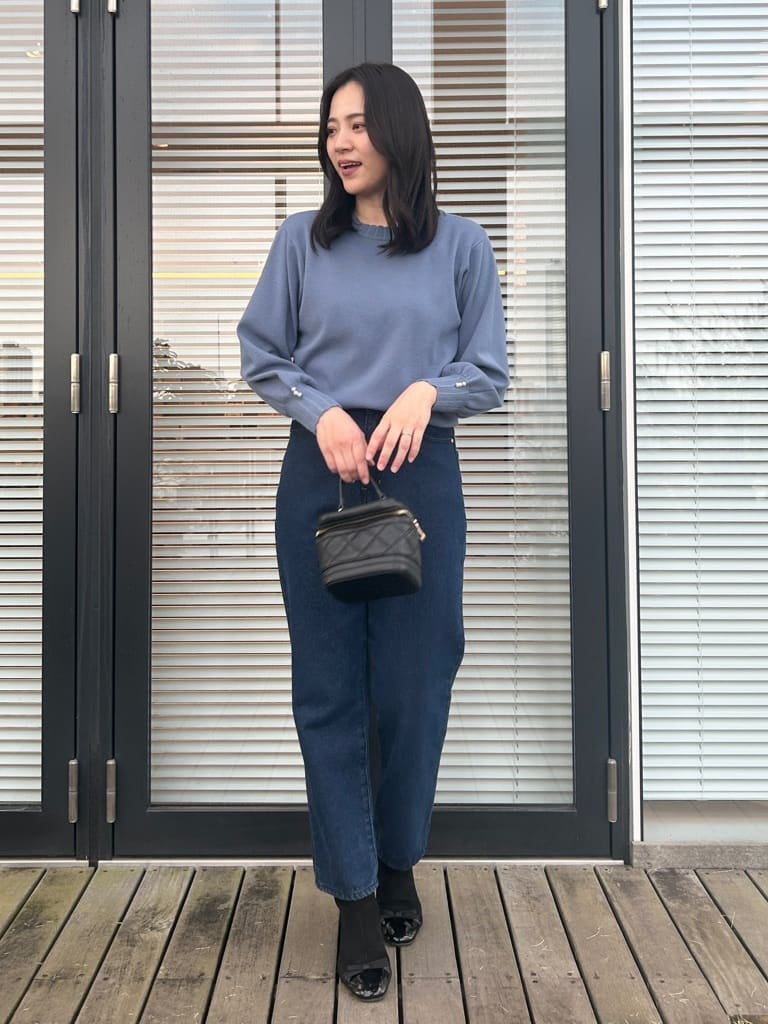 shinoさんの「Couture brooch｜【洗える/スカラデザイン】パフスリーブ ニット」を使ったコーディネート