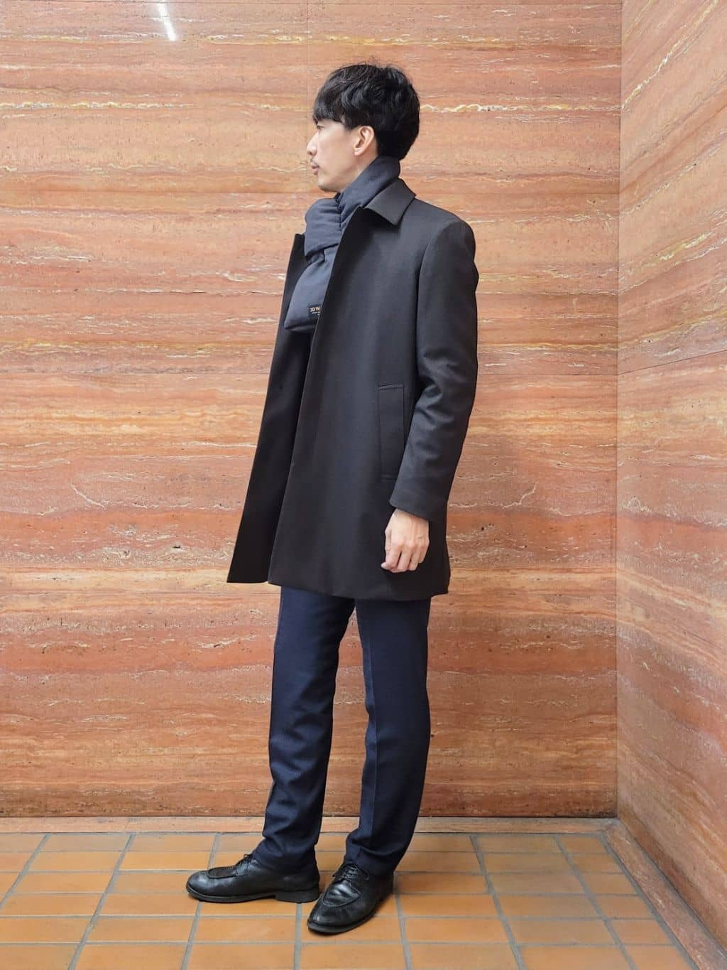 piroyaさんの「TAKEO KIKUCHI｜【ダウンライナー付き】メランジ ステンカラー コート」を使ったコーディネート