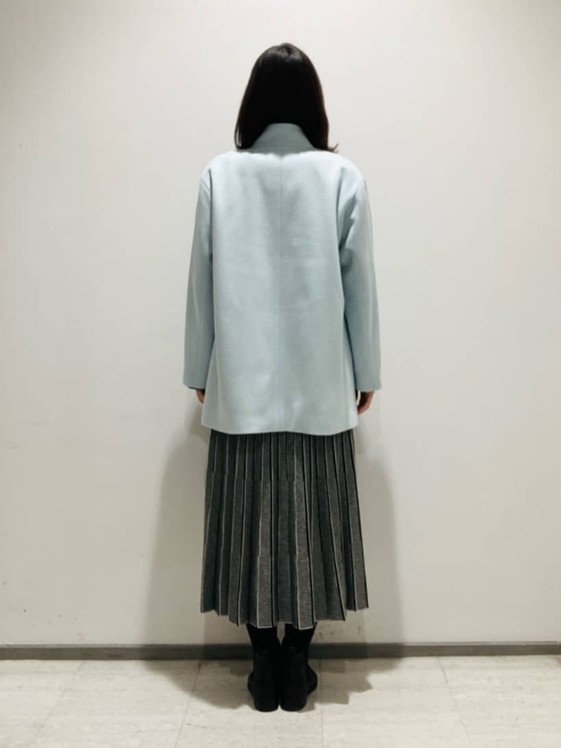 fujiさんの「INDIVI｜【洗える／SETUP可能】ジャカードボートネックニット」を使ったコーディネート