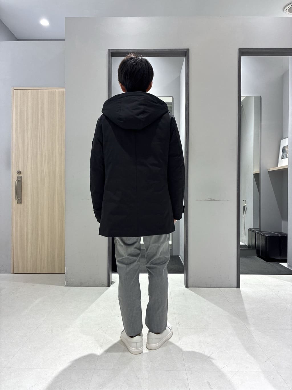 わいずみさんの「TAKEO KIKUCHI｜【None Of Stress】ストレッチ ダウンブルゾン」を使ったコーディネート