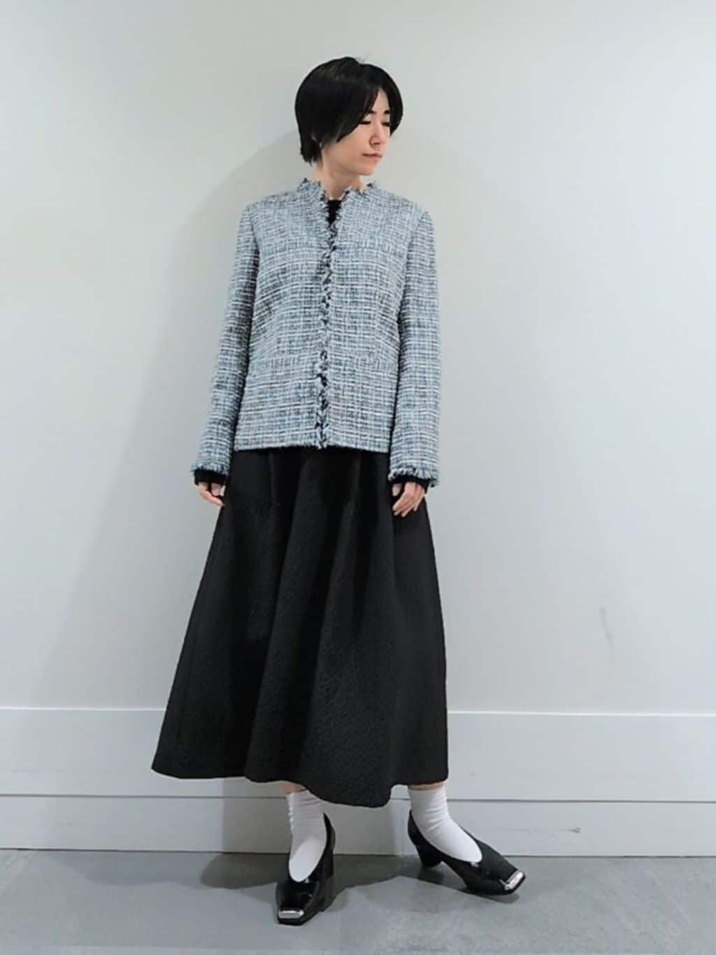 ミズタさんの「UNTITLED｜【仕事着/スーツ】ファンシーツイード ジャケット」を使ったコーディネート