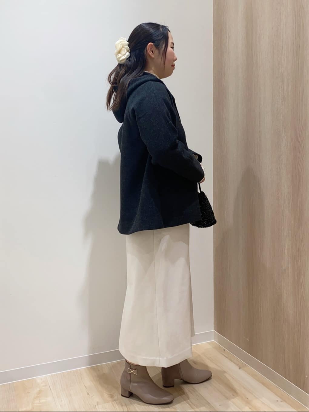HANAさんの「grove｜プリーツレイヤードニットプルオーバー」を使ったコーディネート