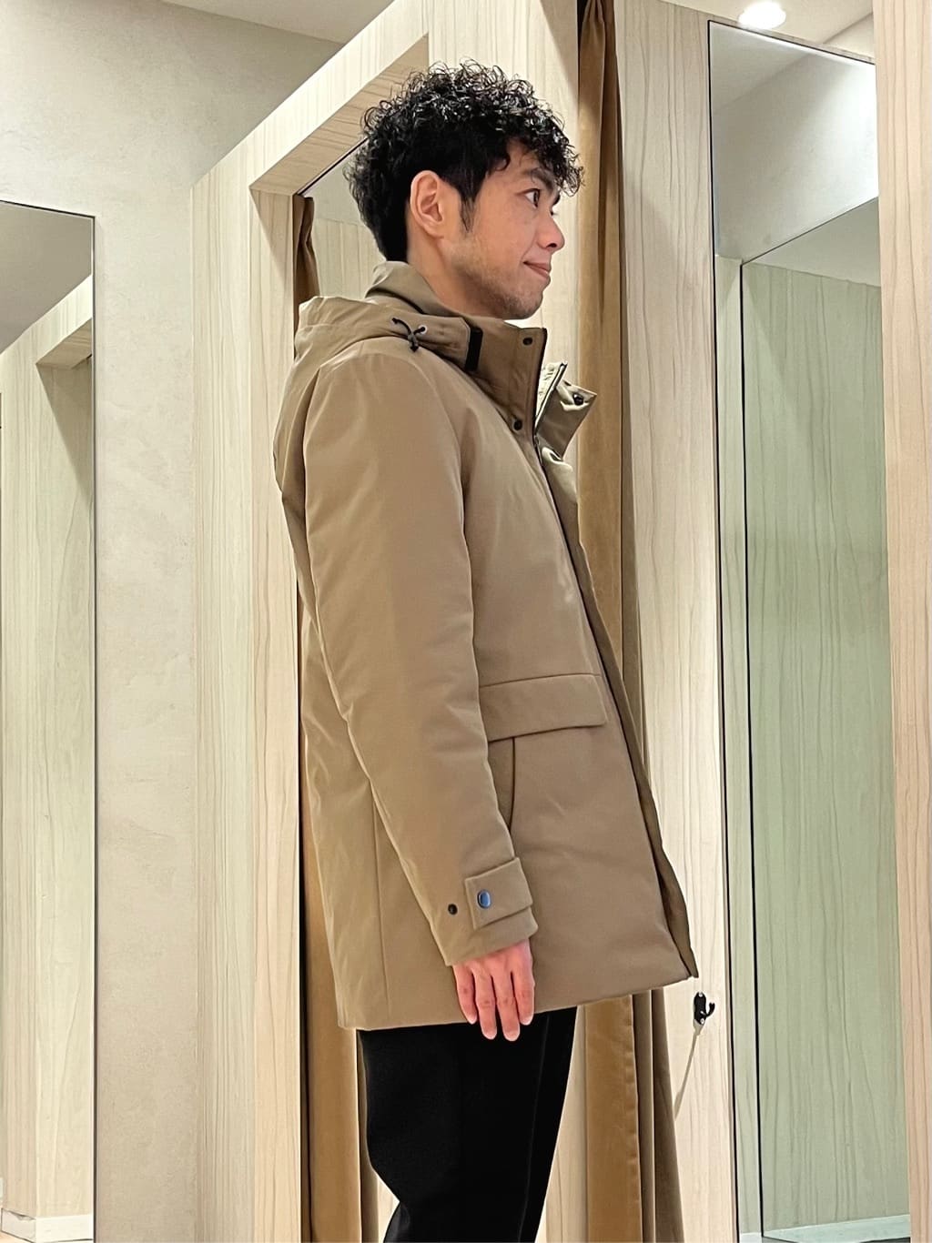 URAさんの「TAKEO KIKUCHI｜【None Of Stress】ストレッチ ダウンブルゾン」を使ったコーディネート