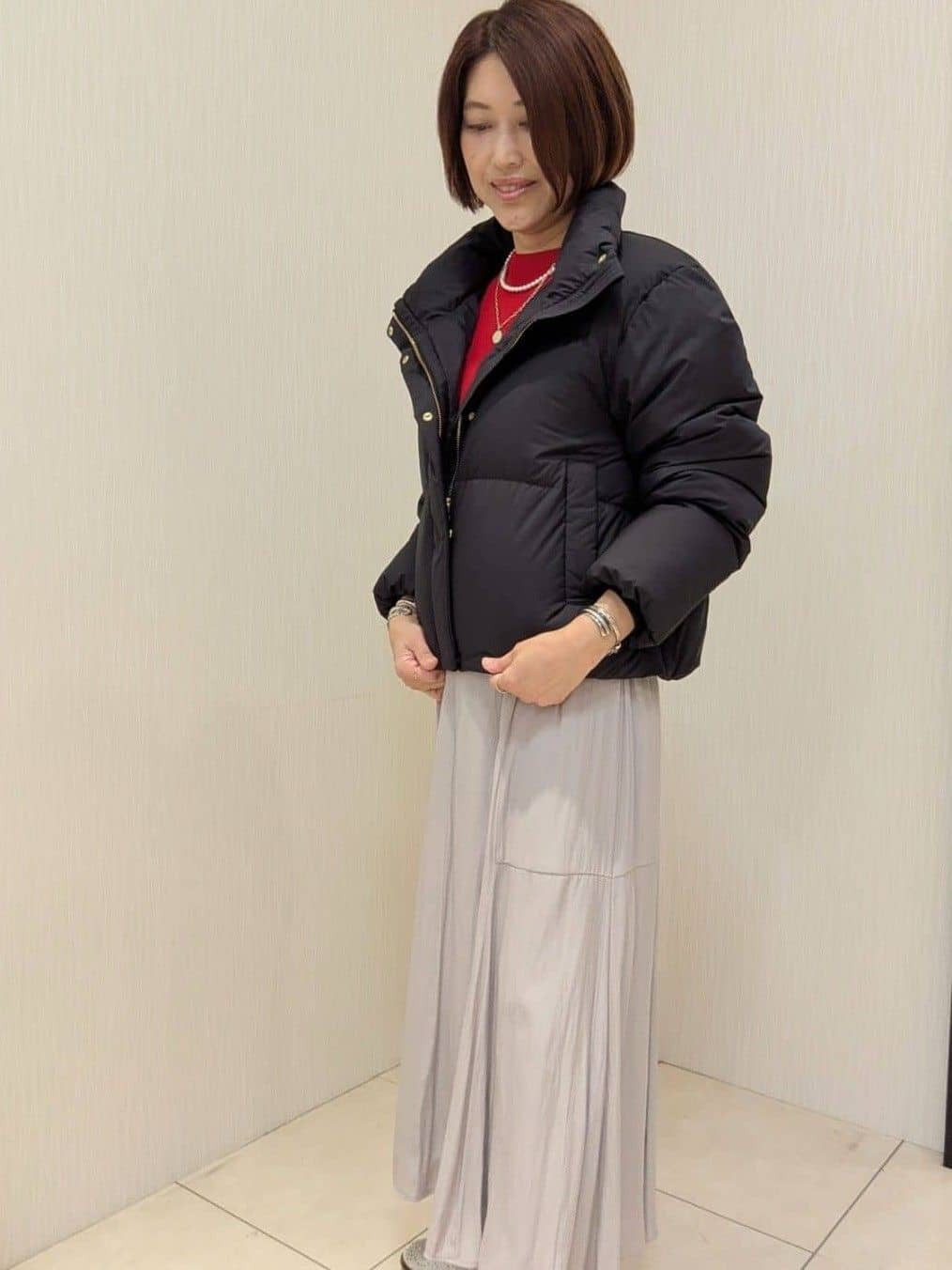 u-macoさんの「UNTITLED｜【トレンド/撥水機能/防寒】ショートダウンコート」を使ったコーディネート
