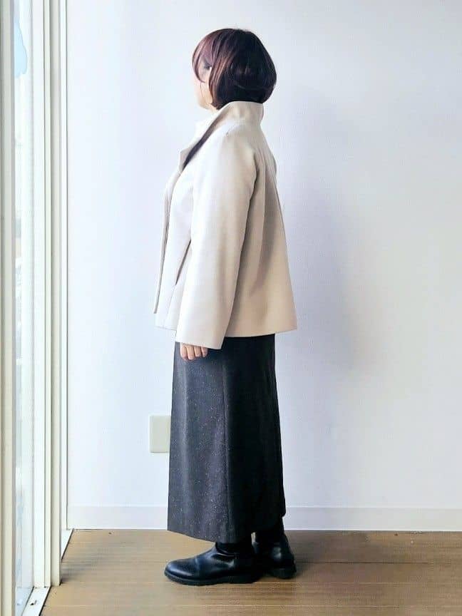 やじまさんの「UNTITLED｜【着回しが効く／オンオフアウター】ウールショートコート」を使ったコーディネート