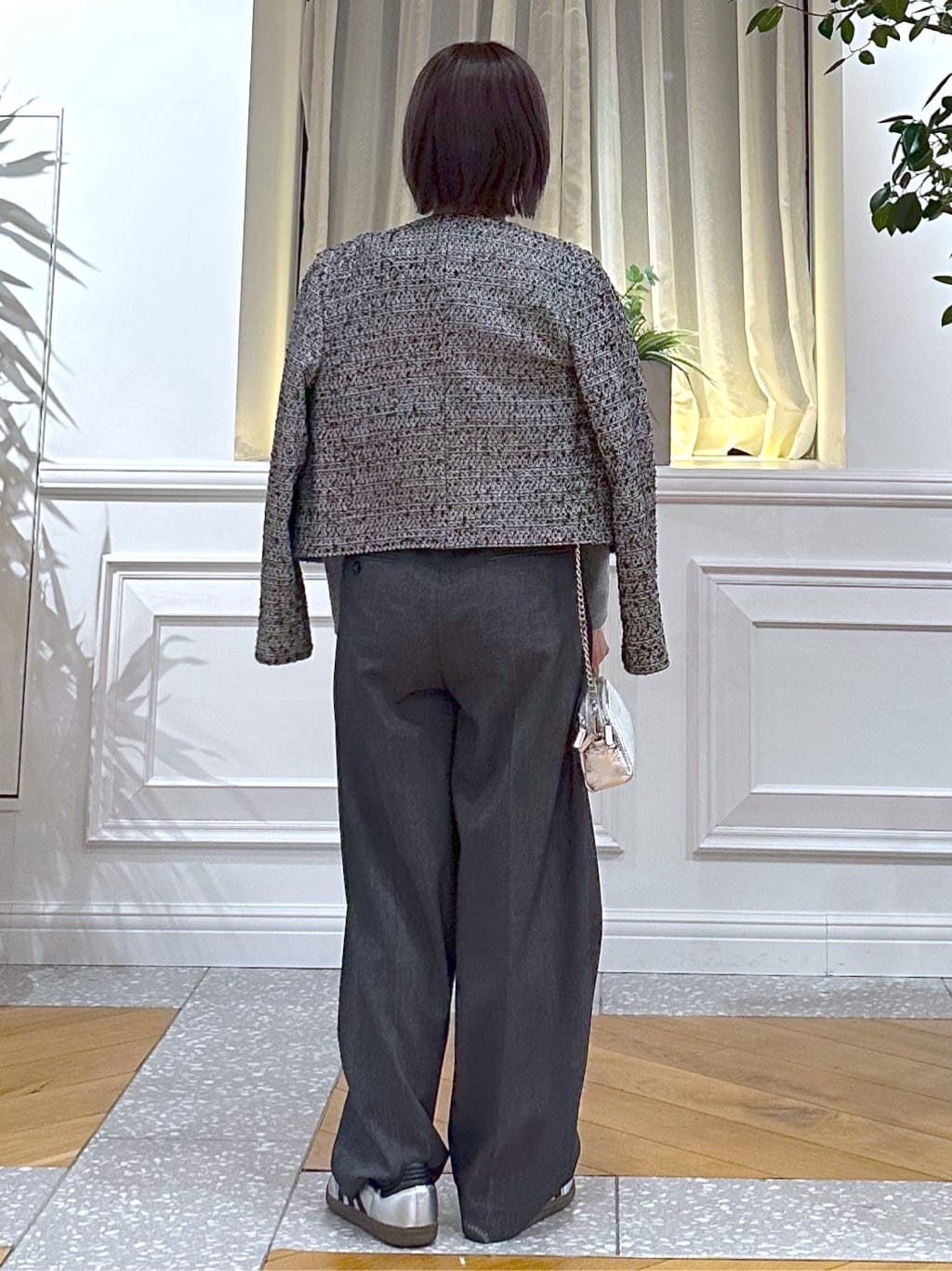 なべこさんの「DRESSTERIOR｜◆【ウォッシャブル】ラメコットンカシミヤニット」を使ったコーディネート