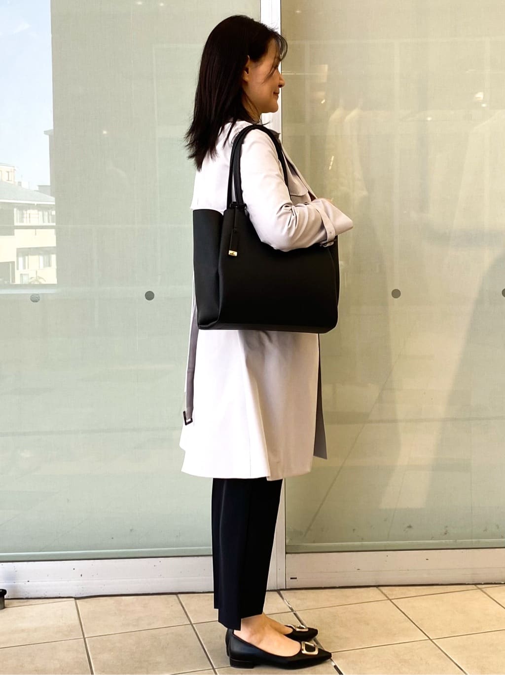Jeanさんの「OPAQUE.CLIP｜撥水トレンチコート【洗濯機OK／花粉対応】《XS～3L》」を使ったコーディネート