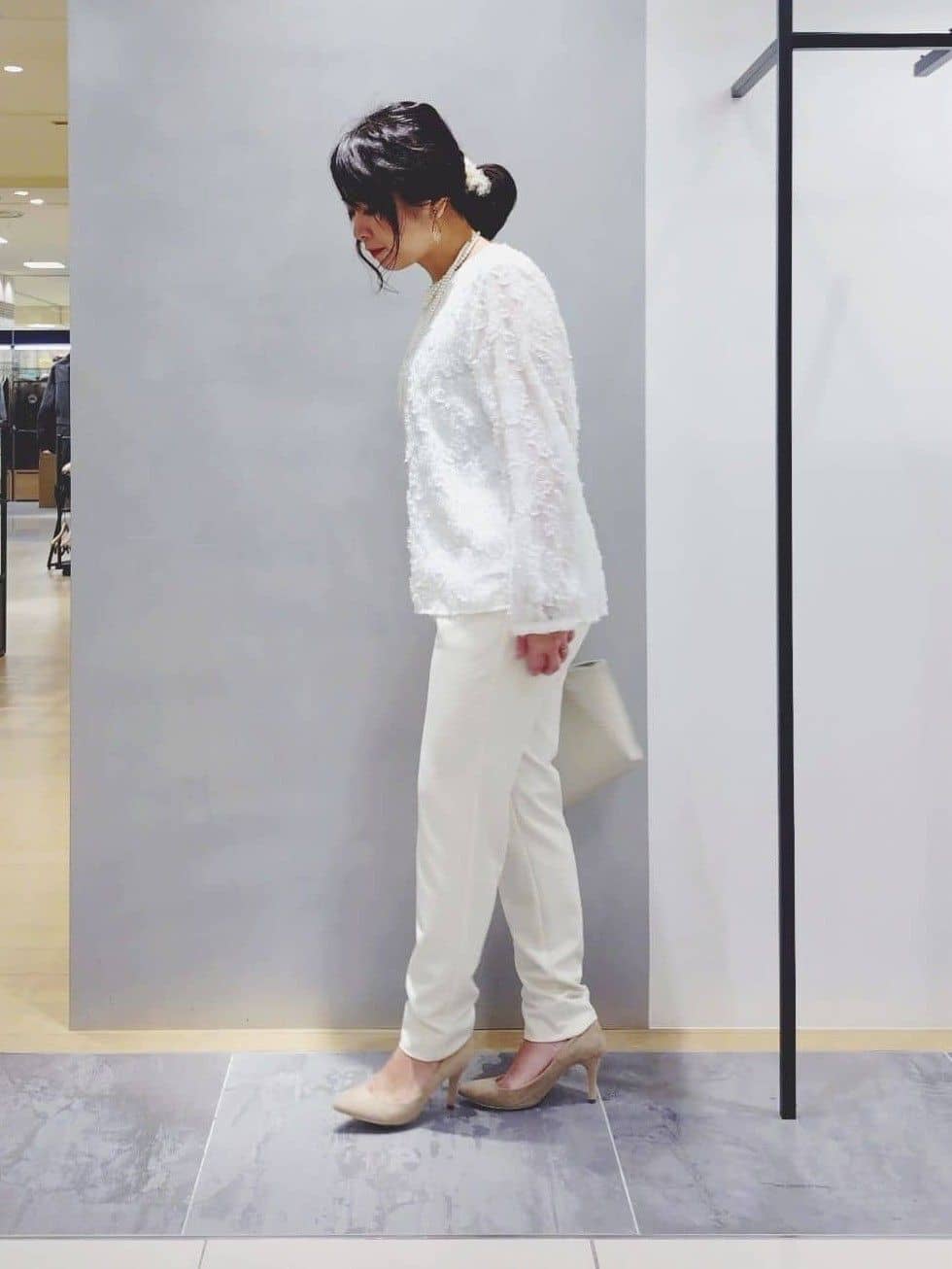 TOMOMIさんの「INDIVI｜【洗える／裏起毛】ストレッチウォームパンツ」を使ったコーディネート