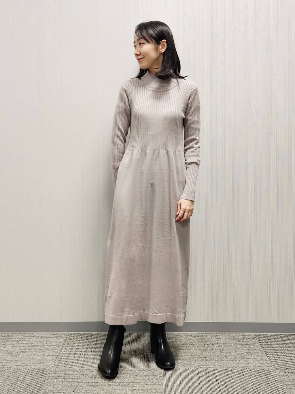 naraさんの「Dessin｜【2点セット・洗える】シャギーベストニットワンピース」を使ったコーディネート
