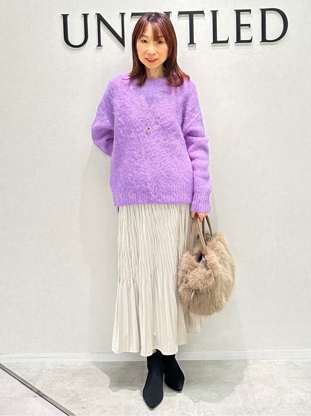 Miwaさんの「UNTITLED｜【ゆったり】アルパカ混シャギーニット」を使ったコーディネート