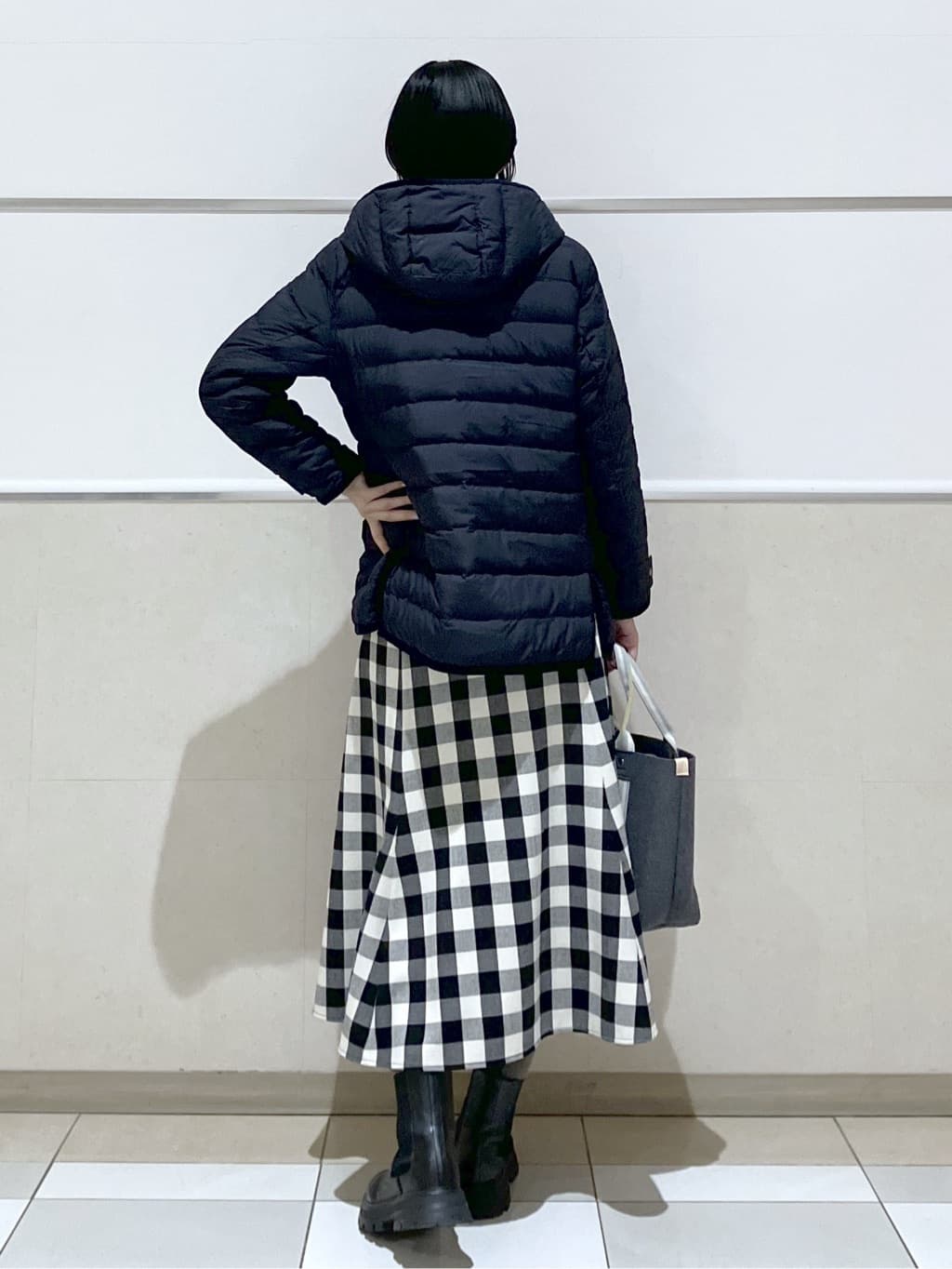 eriko さんの「Dessin｜【撥水・2WAY】ミュラーダウンコートミドル丈」を使ったコーディネート