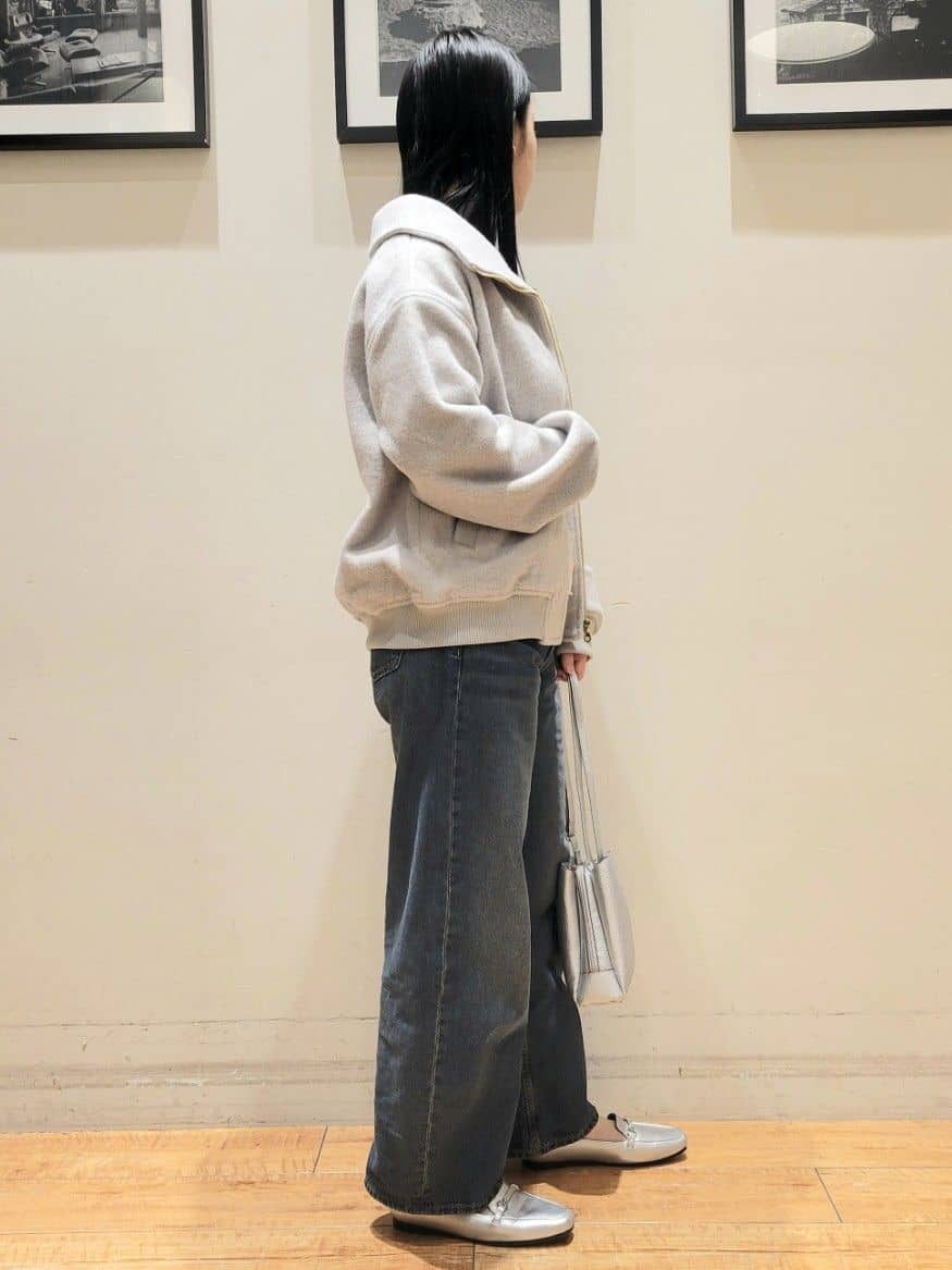 ななこさんの「SHOO･LA･RUE｜【S-LL】軽くてふんわりあたたかい スライバージャケット」を使ったコーディネート
