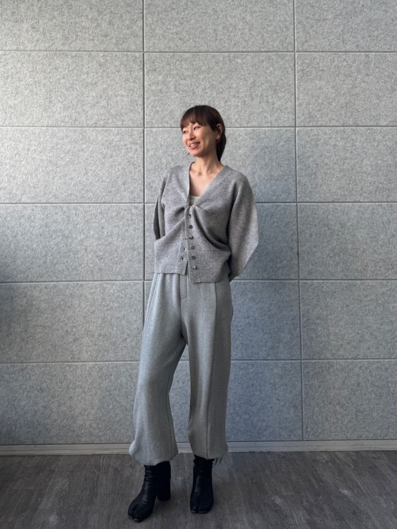 designer yukaさんの「CODE A｜puff cardigan」を使ったコーディネート