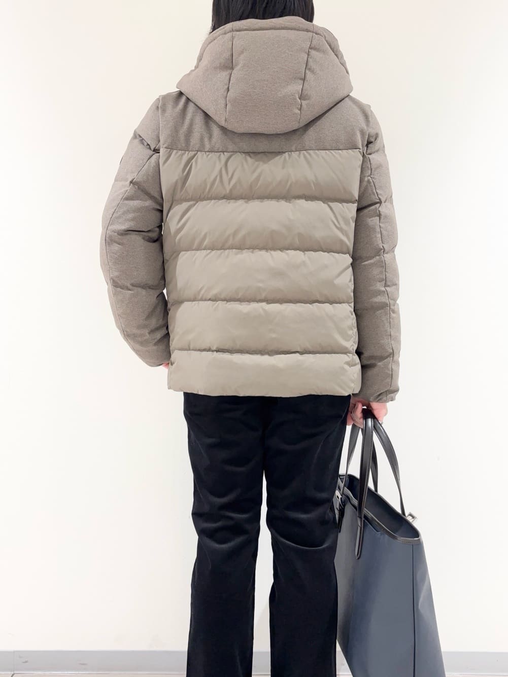 及川さんの「TAKEO KIKUCHI｜カラーコンビ ダウンブルゾン」を使ったコーディネート