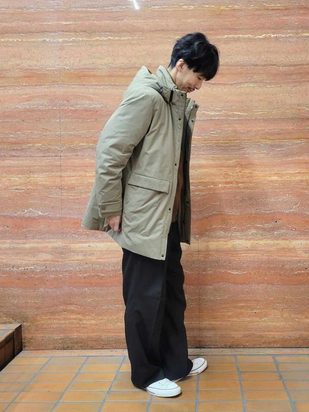 piroyaさんの「TAKEO KIKUCHI｜【None Of Stress】ストレッチ ダウンブルゾン」を使ったコーディネート