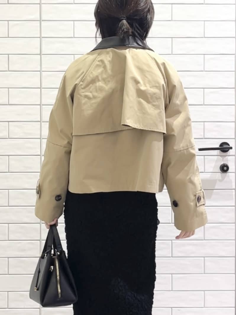 しおりさんの「OPAQUE.CLIP｜ジャカード編みニットナロースカート【洗える】」を使ったコーディネート