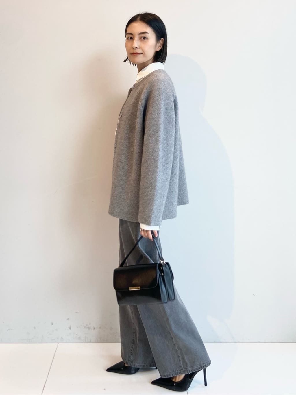 AYAさんの「UNTITLED｜【軽アウター/ミドル丈】ウールニットコーディガン」を使ったコーディネート