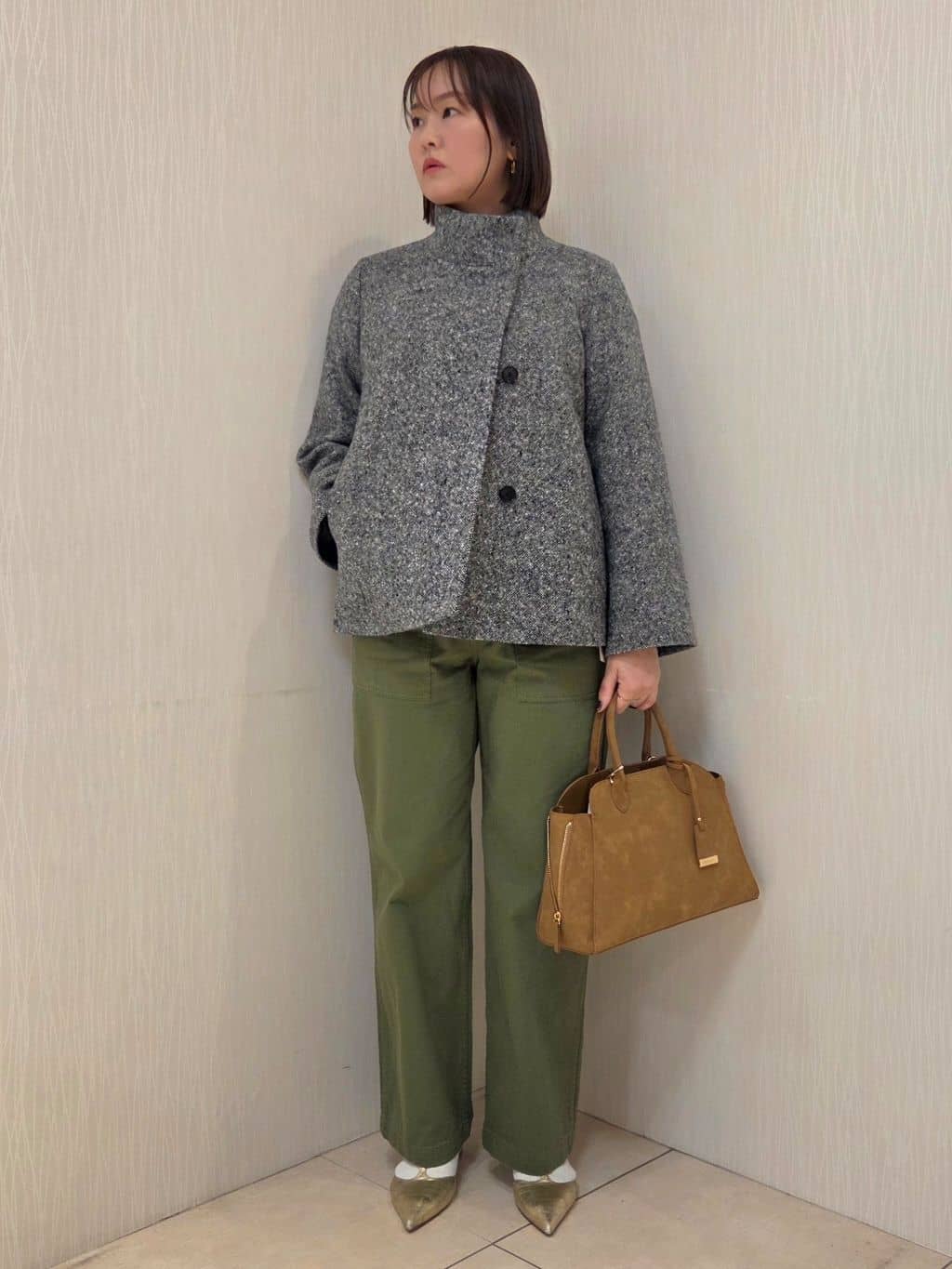 naokoさんの「UNTITLED｜【スタンドカラー/オンオフ使える】クラシカルツイードコート」を使ったコーディネート