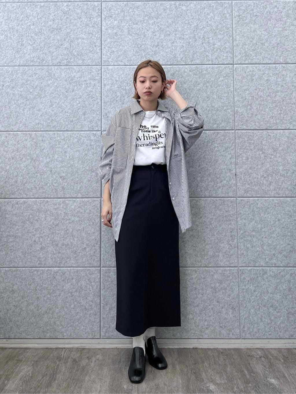 Harukaさんの「INDIVI｜Timeless｜ビッグポケットフォルムシャツ【接触冷感】」を使ったコーディネート