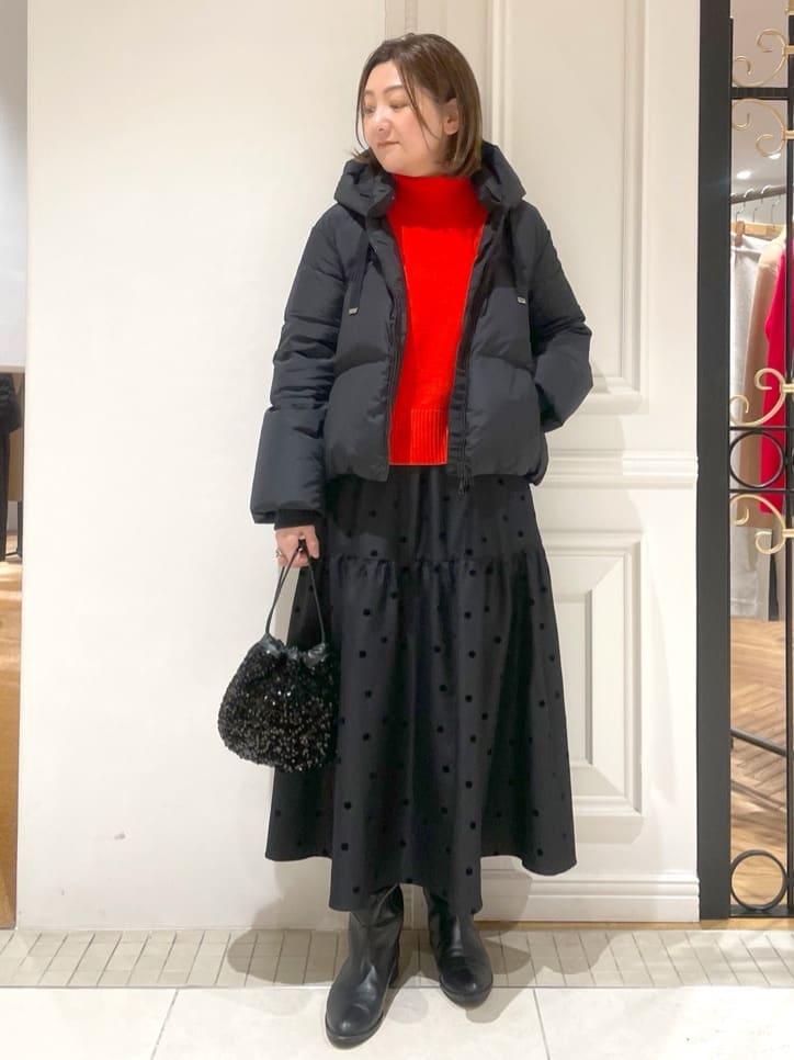 makiさんの「DRESSTERIOR｜スパンコール2WAY巾着バッグ」を使ったコーディネート