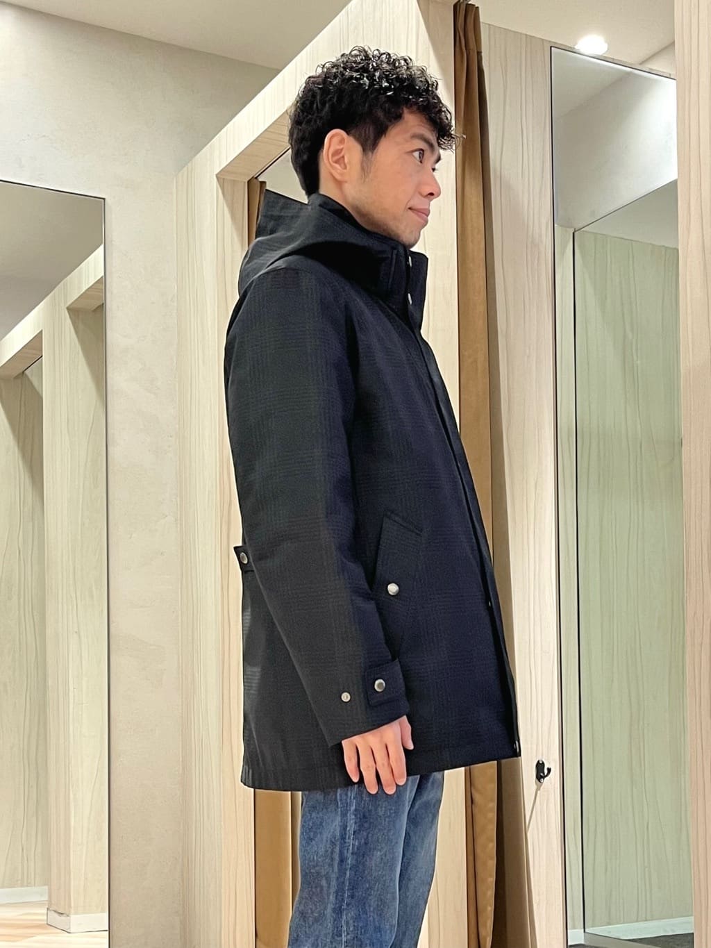 URAさんの「TAKEO KIKUCHI｜【3WAY】グレンチェック ダウンライナー ブルゾン」を使ったコーディネート