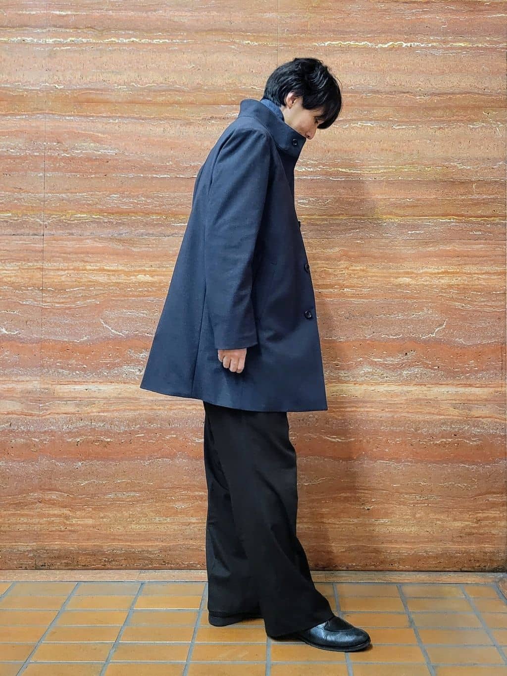 piroyaさんの「TAKEO KIKUCHI｜【ダウンライナー付き】ドビースタンドカラーコート」を使ったコーディネート