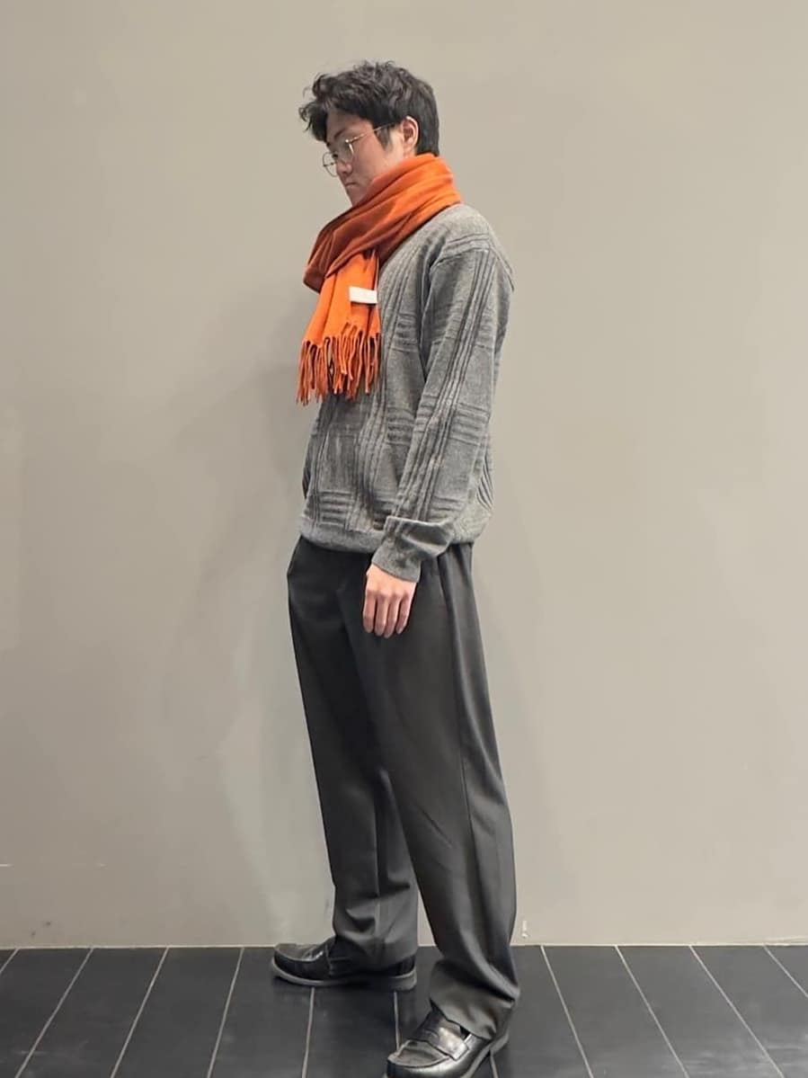 SHUさんの「THE SHOP TK｜【優しい肌触り】カシミヤタッチ チェックニット　洗濯機OK」を使ったコーディネート