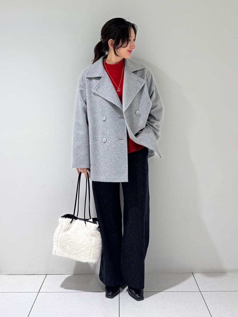 そんさんの「INDIVI｜【冬ニット人気NO．1！／カシミヤ混】ミドルゲージハイネックニット」を使ったコーディネート