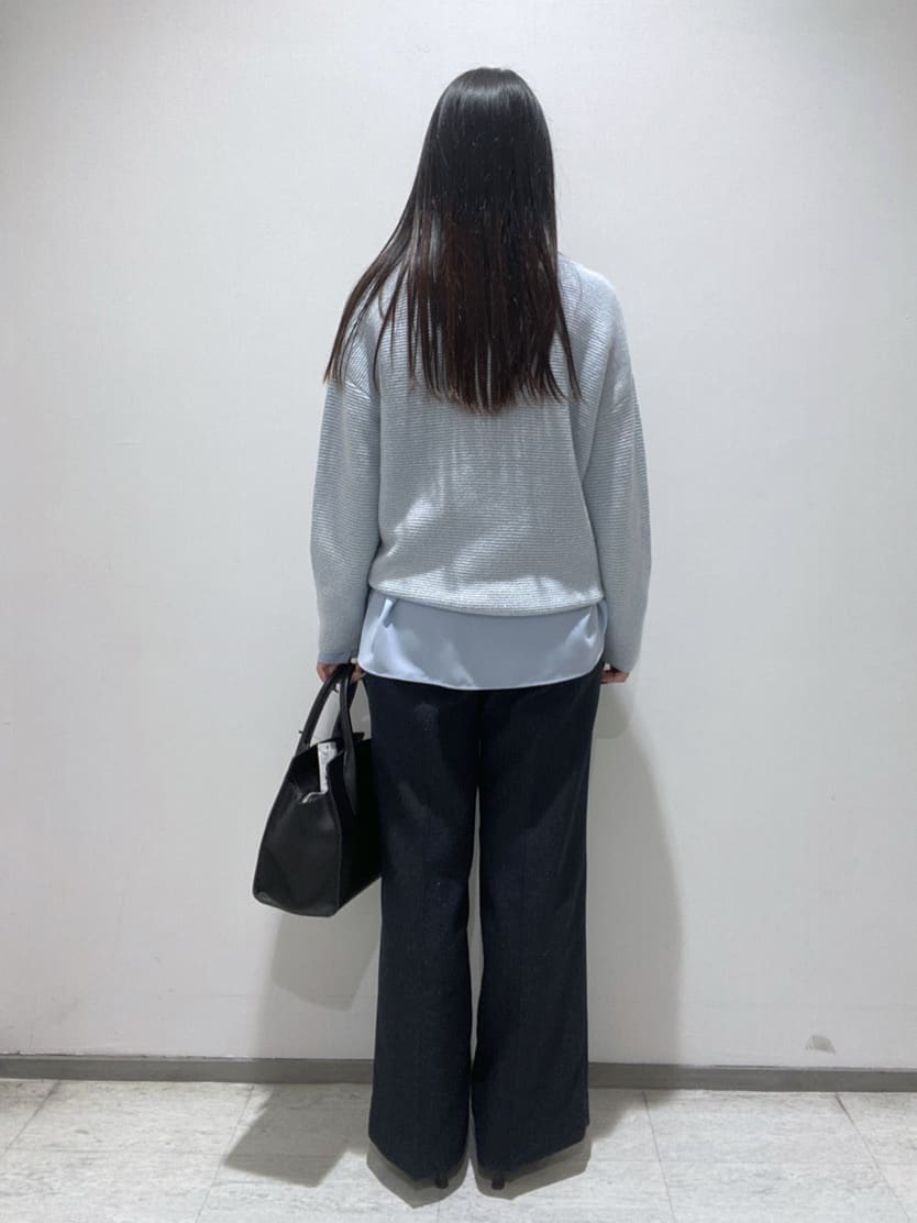 meiさんの「INDIVI｜【洗える】ジョーゼットボウタイブラウス」を使ったコーディネート