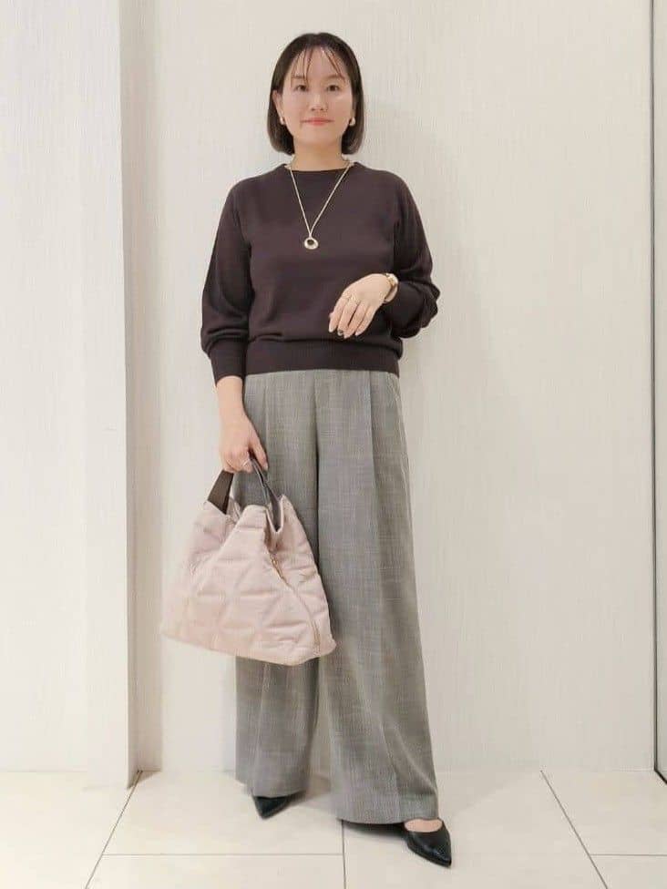 naokoさんの「UNTITLED｜【8色展開／コンパクト丈】レーヨン混 コクーンニット」を使ったコーディネート
