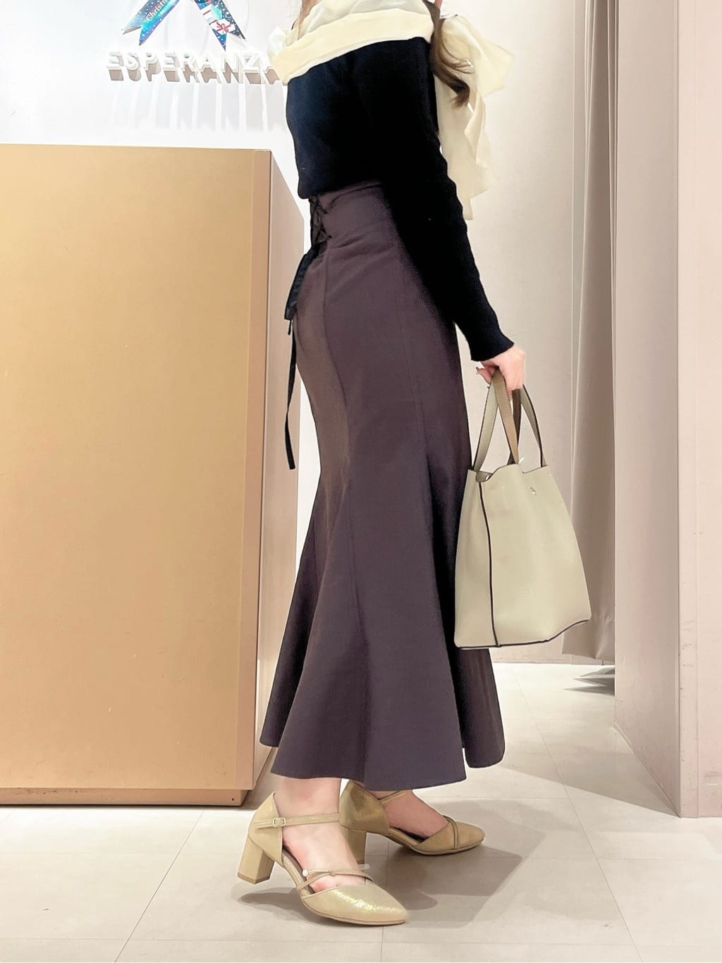 このかさんの「ESPERANZA｜肩楽 2WAYミニトートバッグ」を使ったコーディネート