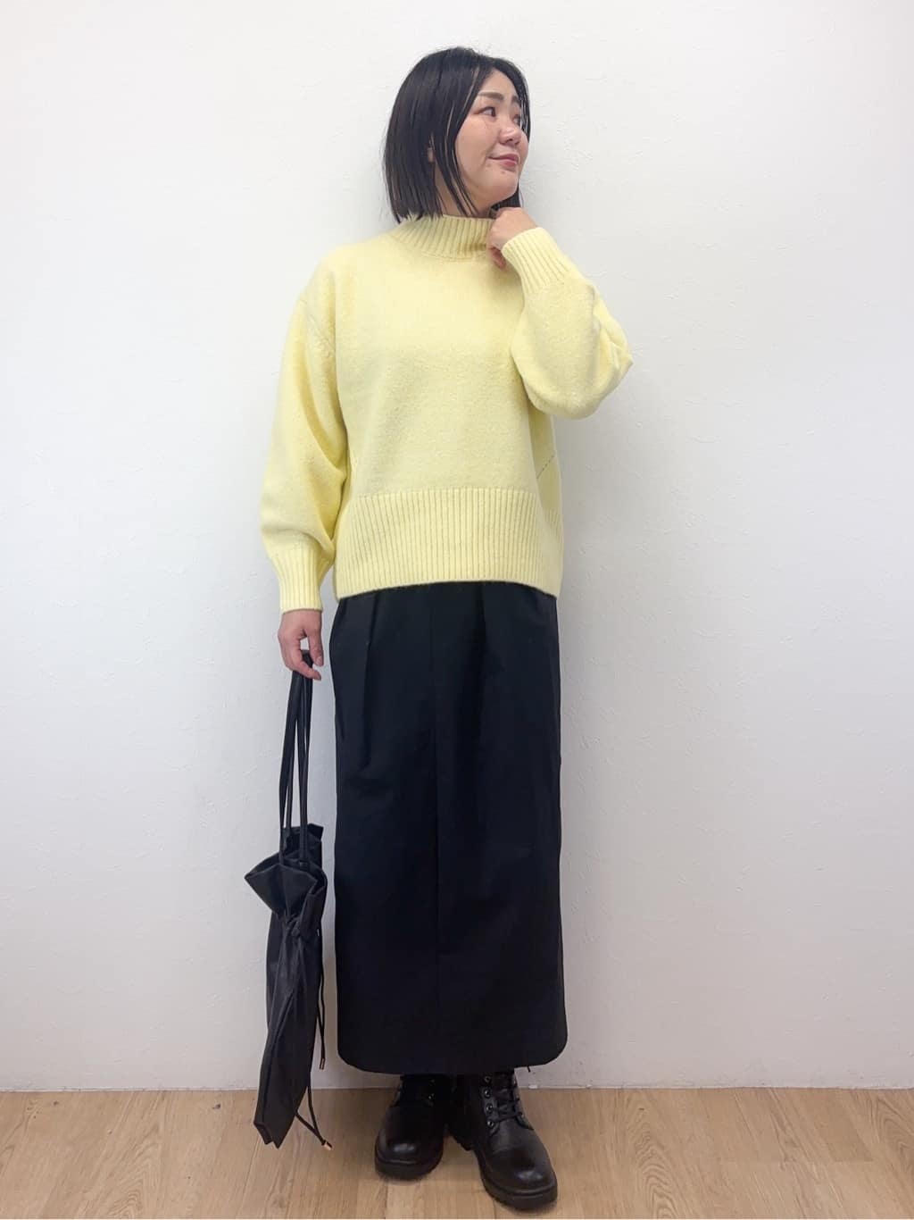 Takeさんの「OPAQUE.CLIP｜ふわふわハイネックニット【洗濯機OK】」を使ったコーディネート
