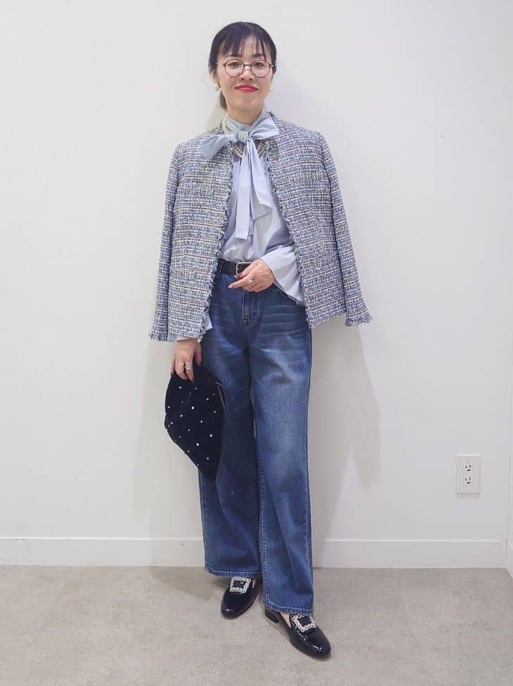 MUTSUKOさんの「UNTITLED｜【仕事着/スーツ】ファンシーツイード ジャケット」を使ったコーディネート