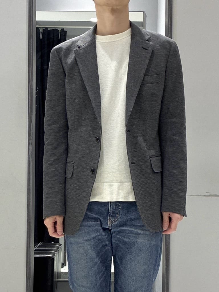 わいずみさんの「TAKEO KIKUCHI｜【None Of Stress】アクティブジャージ 千鳥 ジャケット」を使ったコーディネート