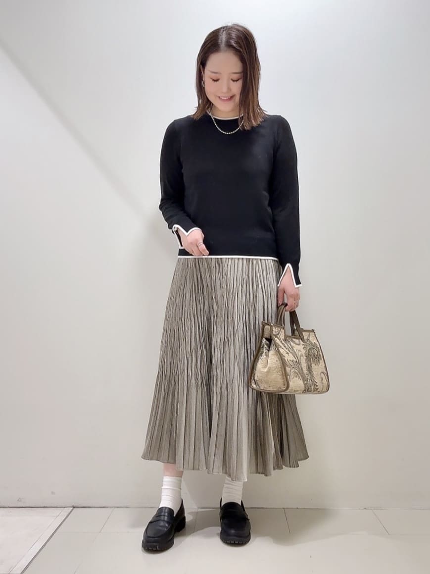 YUIさんの「UNTITLED｜【軽アウター/ミドル丈】ウールニットコーディガン」を使ったコーディネート