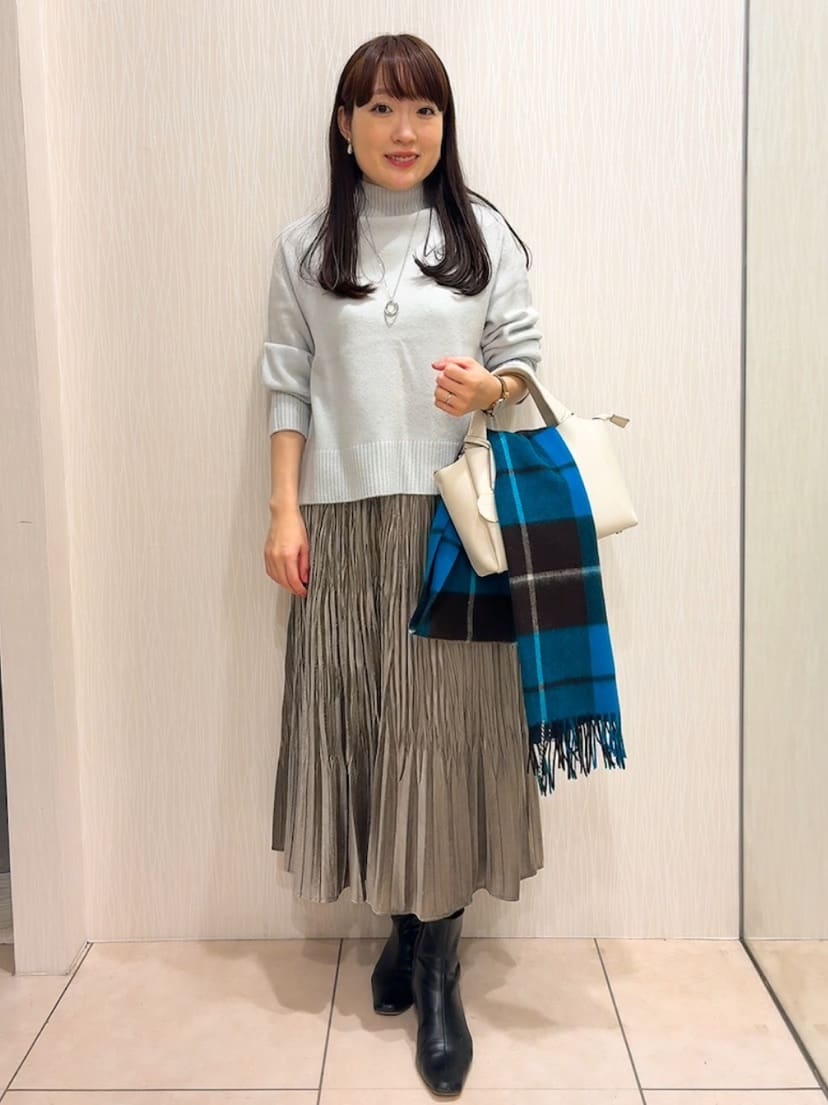 SAHOさんの「UNTITLED｜【8色展開/洗える】ウールカシミヤ ハイネックニット」を使ったコーディネート