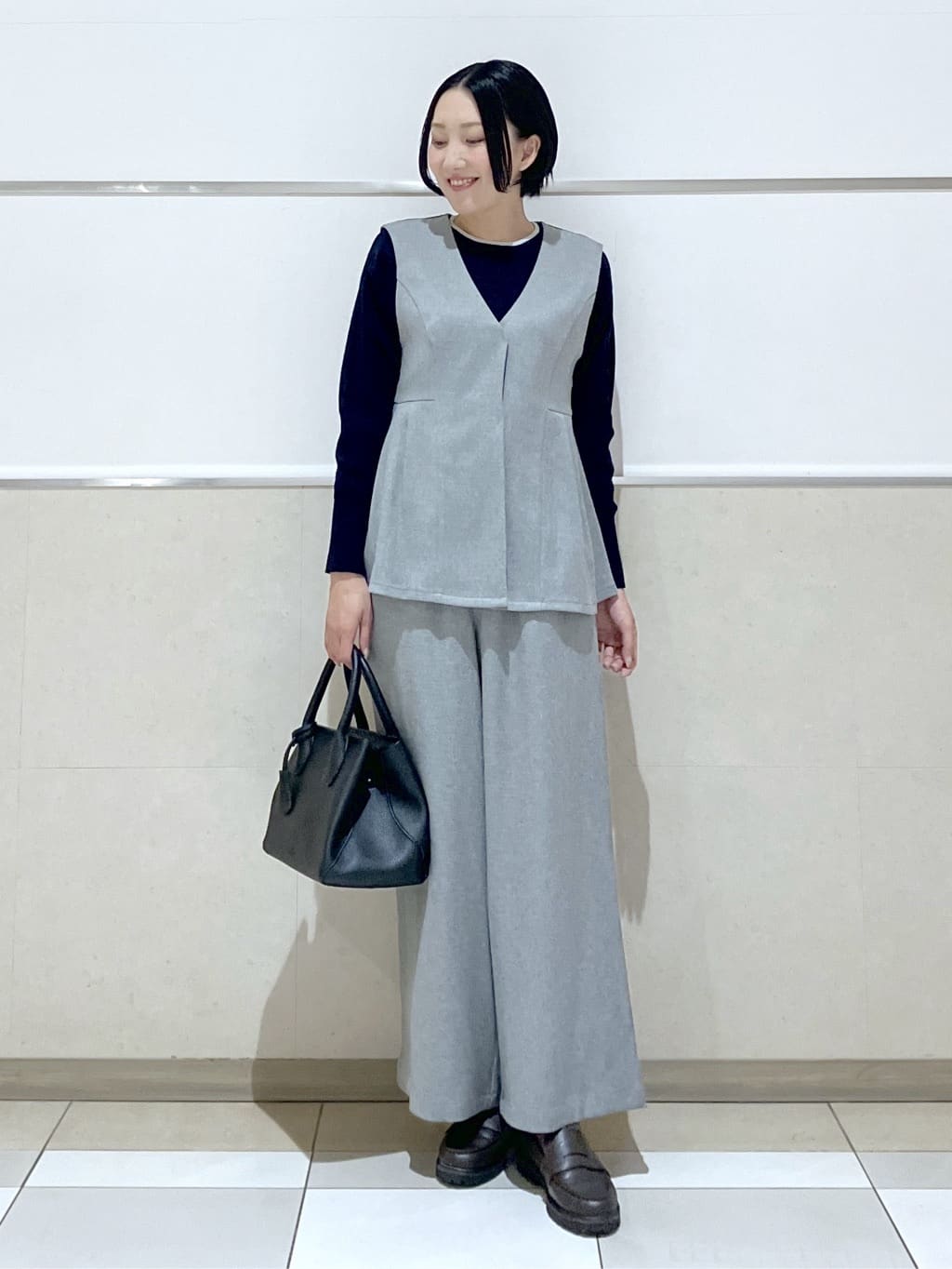eriko さんの「Dessin｜【洗える】カシミヤブレンドスウェットライクニット」を使ったコーディネート
