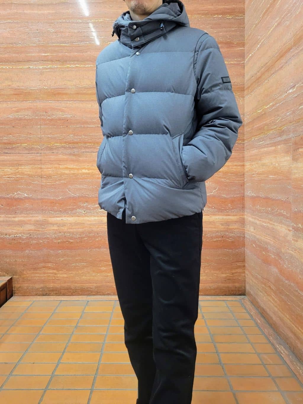piroyaさんの「TAKEO KIKUCHI｜【袖取り外し可】デタッチャブル ダウンブルゾン」を使ったコーディネート