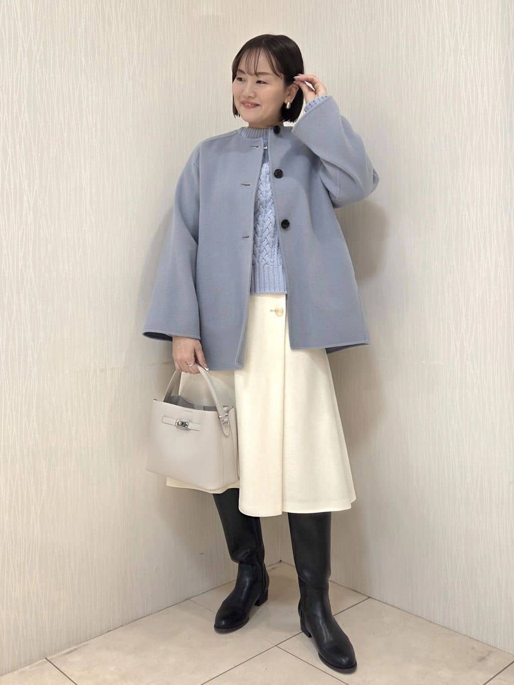 naokoさんの「UNTITLED｜【ミディ丈/軽やか】セミラグランリバー コート」を使ったコーディネート