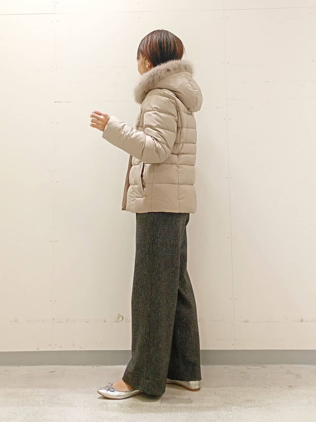 Kさんの「INDIVI｜【洗える／毛玉になりにくい】エクストラファインウール リブタートルニット」を使ったコーディネート