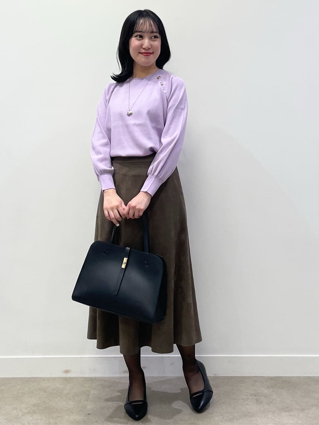 yukariさんの「Reflect｜【ゆったり着られる◎】ラグランスリーブニット」を使ったコーディネート