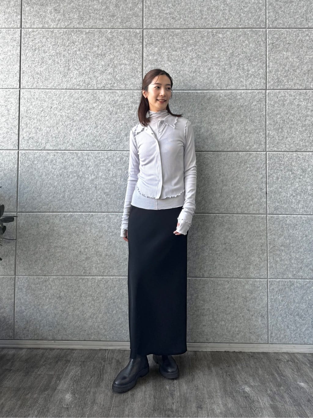 uchi__yamaさんの「CODE A｜edge-fit ribbed turtleneck」を使ったコーディネート
