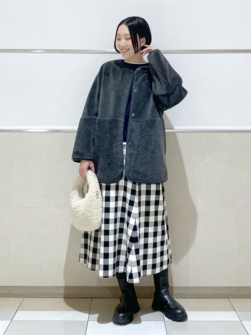 eriko さんの「Dessin｜【2WAY】フェイクムートンコート」を使ったコーディネート